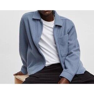 Mode of One Men's Long-Sleeve Knit Trucker Jacket Size: Large